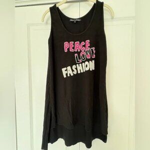 ROCK ‘N KARMA Peace Love Fashion Beaded Animal Print Asymmetrical Tank Top Tunic